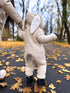 Knitted, wool jumpsuit for children "ZAĶIS" - beige